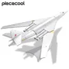 Piececool Puzzle 3D in metallo 1.200 Tu-160 Bomber Aircraft Modello di assemblaggio Kit Jigsaw Giocattoli fai da te per adulti Regali di Natale Jigsaw Set 240124