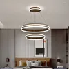 Żyrandole minimalistyczna LED salon jadalnia kuchnia sypialnia nowoczesna sufit żyrandol oświetlenie kółko wisząca lampa lampa