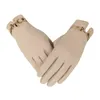 Gants de luxe en cachemire d'hiver à la mode pour femmes, tendance, cyclisme, résistants au froid, pour écran tactile, en laine épaisse, en peluche, 240201