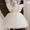 Fancy 12m Baby Ceiru Tutu Suknia Dziewczyna Bow 1st Birthday Princess Dress Kostium kwiatowy