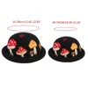 Parent-Child Winter Autumn Faux Wool Felt Jazz Hat Cute Cartoon Mushroom Ladybird Embroidery Vintage Prom Bucket Cap Party Props 240130