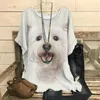 Dames T-shirts Lente en zomer Casual shirt 3D Leuke hond Print Losse korte mouw O-hals Mode Kleine frisse Harajuku Dames T-shirts