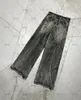 Y2k Grigio Street Rock Abbigliamento Punk Gotico Jeans oversize a vita alta UOMO Hip Hop americano Pantaloni gamba larga dritti retrò UOMO 240126