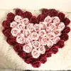 Fleurs décoratives 5 pièces de haute qualité flanelle Roses tête décorations de noël pour la maison mariage Festival fête cadeau bricolage Scrapbook artificiel