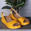 Autumn American Spot Fish Microfiber 2024 och Sandals European Mouth Women's Elastic Wear Low Heel Shoes 729 550