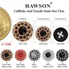 Hawson Luxury Crystal Cufflinks and Buds for Men Mens Tuxedo Shirt Accessories on Wedding Anniversary Chrismas 240130