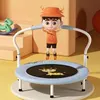 40 Mini Trampoline for Kid Foldable Indoor Garden Toddlers with Adjustable Handrail Bearing 300KG Home Gym Rebounder 240127