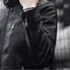 Autunno Uomo Casual Moda Colletto alla coreana Sottile PU Giacca di pelle Tinta unita Giacca in pelle da uomo Anti-vento Moto S-4XL 240202