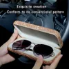 Almacenamiento portátil Estuche para gafas de coche con diamantes de imitación Estuche para gafas Gafas de sol de concha dura 240118