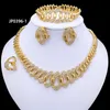 Set di gioielli di lusso color oro Dubai Fashion Spike Design placcato oro 18 carati gioielli da donna collana orecchini braccialetto anello 240125