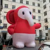 wholesale Livraison gratuite belle mascotte gonflable éléphant avec bande LED et ventilateur pour la décoration de Noël de la famille américaine