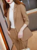 Kvinnor Casual Elegant Business Byxor passar Office Ladies Slim Vintage Blazer Pantsuit Kvinnliga mode Koreanska kläder Två stycken 240127
