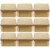 Opslagflessen Vierkant blikken doosje Klein geschenk Snoepverpakking Bruiloft (goud, middelgroot) 10 stuks Decorcontainers met deksels