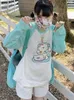 Dames Hoodies Y2k Aesthetics Cartoon 2024 Harajuku Kawaii Trui Fairycore Patchwork Sweatshirt Oversized E-girl O Hals Streetwear