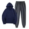 Herrspårar kvinnor med byxor hoodie fritid vinter fleece hooded h kostymer haptiska män formella 3 stycken t 6 kostym