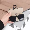 Luxury Design Genuine Leather Glasses Case for Women Eyewear Accessories Simple Cute Wristlet Portable Sunglasses Holder Bags 240118