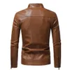 Automne mode tendance manteaux Style masculin mince col montant moto veste en cuir hommes veste en cuir PU S-4XL 240202
