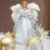 Рождественские украшения Топпер на елку с перьями Крылья ангела Блестящие пернатые многоразовые праздники