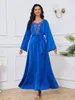 Ethnic Clothing Eid Muslim Dress Women Abaya Beading Big Swing Evening Dresses Islam Belt Kaftan Dubai Long Robe Kimono Khimar Abayas