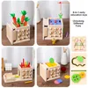 Barn Montessori 8in1 myntinformation Box Stick Insertion Radish Pulling Fishing Color Matching Education Toys for Children 240118