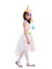 New Girls' Performance Costumes Unicorn Dresses Stage Performance Dresses Rainbow Princess Dresses