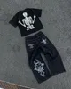 Jeans Y2k Retro Skull Ricamo Modello Uomo Donna Jeans larghi Harajuku Hip Hop Pantaloni larghi casual dritti per streetwear 240119