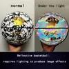 Basket-ball réfléchissant Glow Taille 5 7 Outdoor Street Cool Balls Glowing Basketballs lumineux Enfant Jeunes Adultes Balls 240127