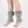 女性の靴下ターンオーバーファートリム冬の温かいブーツクロシュ濃厚なトッパーニットフットカバー