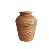 Storage Bottles Wholesale Autumn Rattan Weaving Table Top Vase Shooting Props American Furniture Flower Basket