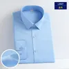 5XL Formal Dress High Quality Men's Long Sleeve Shirt Autumn and Winter Pure White Silk Smooth Fashion Business Casual No Iron 240126