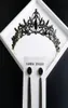 Black Crystal Bridal Jewelry Tiara Headpieces Crown Bride Princess Crown Headpiece For Wedding Dress 2019 Wedding Bridal Accessori4637487