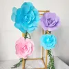 Decoratieve bloemen 1PC Grote roos PE-schuim Platte bodem Gigantische muur Bruiloft Achtergrond DIY Party Faux Flower Decor Fake Flore Heads