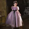 2024 Tulle Flower Girls Dress Princess for Kid طفل حفل زفاف طفل وصيفات الشرف Maxi Ball Ball Asevers