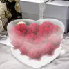 Vaser rensar akrylblomma vas hjärtformad låda 33 hål modern matbord blommor arrangemang dekorativt bröllop