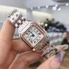 22mm Pantthere Wjpn0008 Moda Lady Watches Swiss Quartz Kadınlar İzle Beyaz Dial Gül Altın İki Ton Çelik Bilezik Sapphire Wristw3211