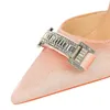 293 pompe in pelle scamosciata Spring Rhinestone Donne puntate con tacchi alti Stiletti Ladies di grandi dimensioni 43 Scarpe da festa 2 25 5 5