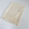 Populär växtfärgad vit halsduk för sommarsolskydd, ullscarf, solid bomull och linnesjal
