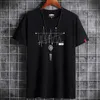 Manga Tshirt Tops Oversize Hommes Lâche Tee 100% Coton Mode Goth Imprimer Hommes T-shirt À Manches Courtes D'été Mâle Casual Tshirt 240118