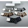 Designer Luxury Celins Socks Fashion Mens and Womens Casual Cotton Breattable 5 Par Sock med Box 0210
