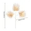 Fiori decorativi 1pc pianta d'oro artificiale foglie di albero di plam dorato fiore finto per la composizione di nozze oggetti di scena Po festa di compleanno a casa