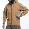 Hardshell Water Proof Men Kurtka Wojskowy garnitur na zewnątrz wędkarstwo wędkarskie kemping dresowy płaszcz multi kieszeni wiatrówki 240122