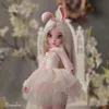 1/4 BJD poupée Kacey oreilles droites et souples mignon lapin jouets pur artisanat Art boule articulée poupée 240202