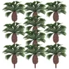 Flores decorativas 10 pçs micro paisagem palmeira pequena decoração trem artificial cenário falso plástico modelo em miniatura árvores para