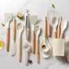 14 pièces ustensiles de cuisine en Silicone résistant à la chaleur ensemble d'ustensiles de cuisine ustensiles de cuisine antiadhésifs outils de cuisson avec boîte de rangement 240130