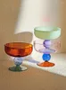 Wine Glasses Creative Multicolored Goblets Ice Cream Dessert Cups Pudding Bowls Household Milk Juice Drinking Breakfast Dinner