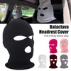 Bilsäte täcker universal nackstödskydd Balaclava 3 -hål fullhalloween jul rolig dekoration för Tesla BMW Benz Nissan