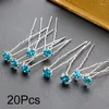 Hair Clips 20pcs Bride Pearl Pins Accessories Headpiece Bridal Flower Wedding Crystal Women Jewelry Flowers