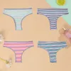 Culotte Femme Chrloisir 4pcs / Set Femmes Sexy Coton Brésilien Femme Soft String Dames G-String Slip Invisible Sous-Vêtements