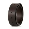 Pure Cowhide Belt Strap 3.3CM 3.8cm Round Hole Belt No Buckle Genuine Leather Belts High Quality Without Buckle 240202