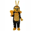 Costumes de mascotte d'abeille jaune de performance, tenue de personnage de dessin animé d'Halloween, tenue de fête de noël en plein air, vêtements publicitaires promotionnels unisexes